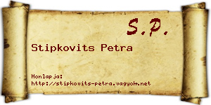 Stipkovits Petra névjegykártya
