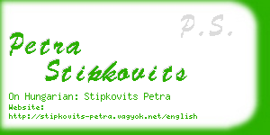petra stipkovits business card